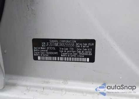 2019 Subaru Crosstrek 2.0I Limited from USA, damaged, VIN JF2GTAMC0K8255558